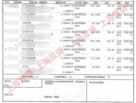 上海汽车零配件进口代理清关上海报关公司