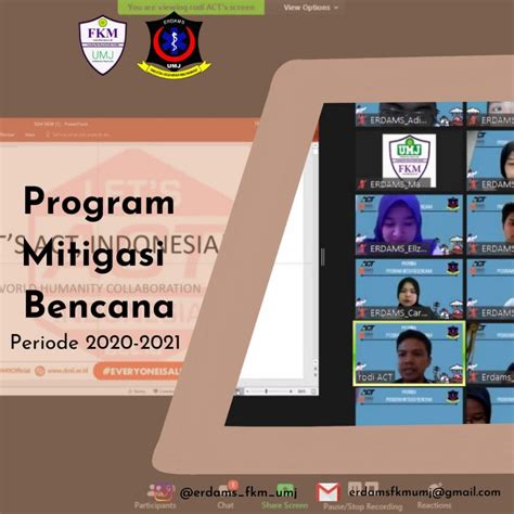 PROGRAM MITIGASI BENCANA PROMIBA ERDAMS FKM UMJ 2020 2021 FKM UMJ