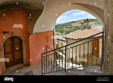 A Small Street Between The Old Houses Of Zungoli One Of The Most