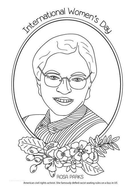 Rosa Parks 6 Coloring Page - Free Printable Coloring Pages for Kids