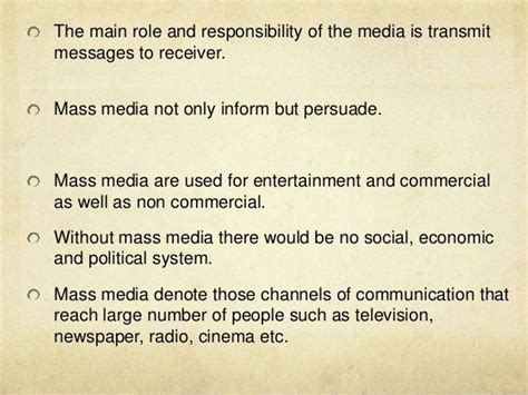 Mass Media Importance In Modern Times Role Of Mass Media