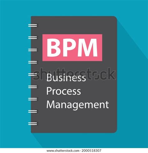 Bpm Business Process Management Written On Stock Vector Royalty Free