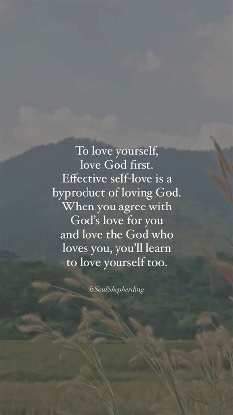 To Love Yourself, Love God - Encouraging Quote | Encouragement quotes ...