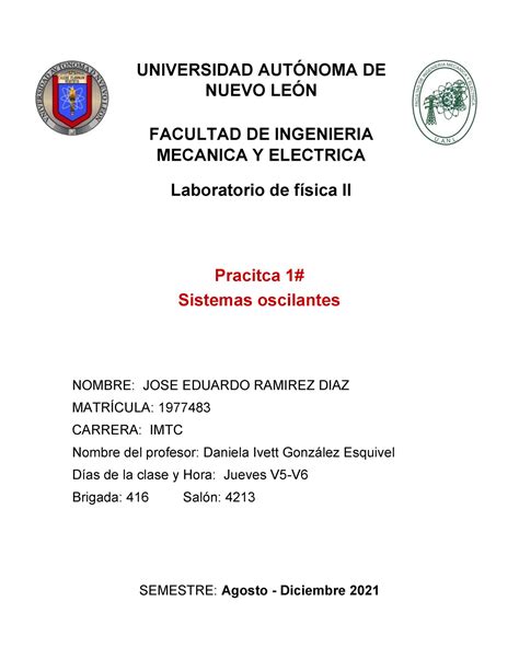 Pracitca Labfis Ii Jose Ramirez De La Facultad De Fime