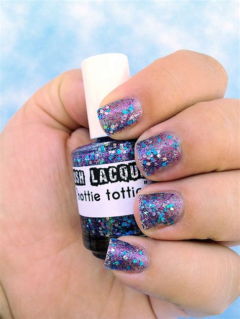 Hottie Tottie Custom Blended Glitter Nail Polish Lacquer Etsy Glitter Nail Polish Nail