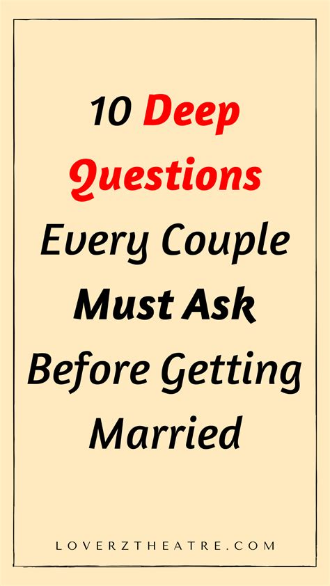 10 Questions To Ask Before Marriage Artofit