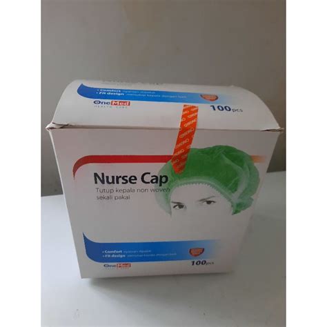 Jual Penutup Kepala Medis Nurse Cap Sekali Pakai Merk Onemed Shopee