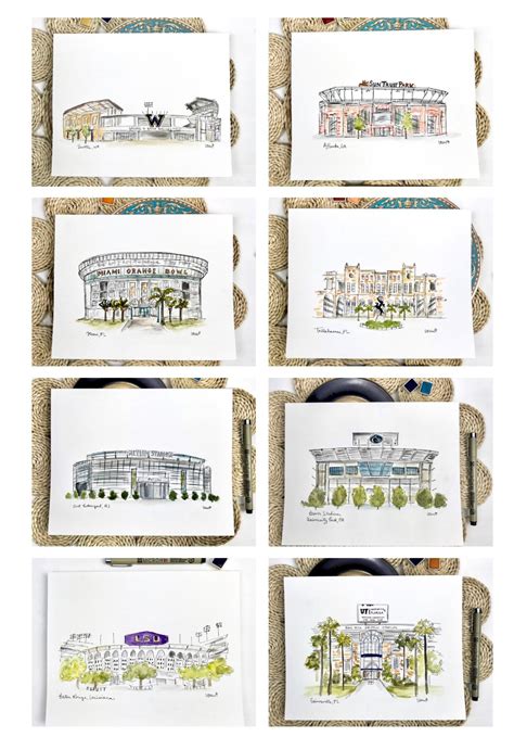 Miami Dolphins Hard Rock Stadium Illustration Miami Football | Etsy