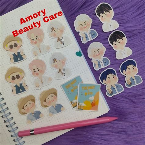 Bts Chibi Sticker Pack Dynamite Edition BTS Aesthetic Sticker BT21