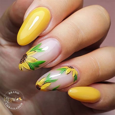 Sunflower Nail Art Designs For Beginners K4 Fashion