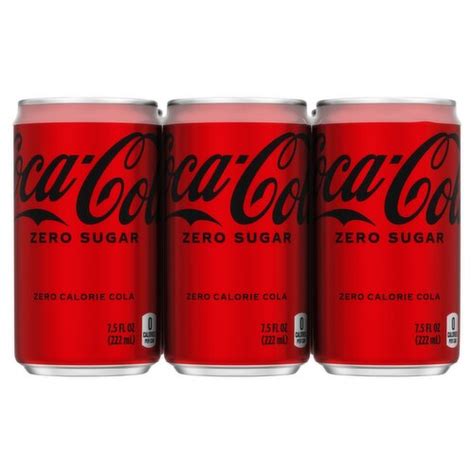 Coca Cola Zero Sugar Soda 6 Count 7 5 Fl Oz ShopRite