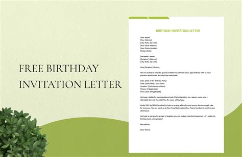 How To Write A Simple Birthday Invitation Letter Infoupdate Org