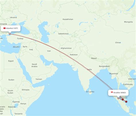 Flights From Istanbul To Kuala Namu Ist To Kno Flight Routes