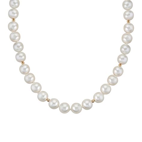 Бусы с имитацией жемчуга и с золотыми вставками — купить в интернет ...