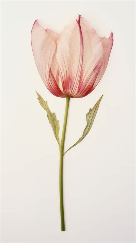 Pressed Tulip Flower Petal Plant Premium Photo Rawpixel