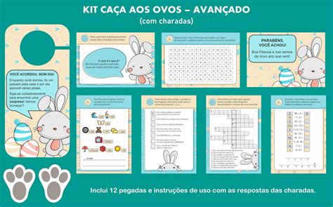 Pistas Caça aos Ovos Páscoa Elo7 Produtos Especiais