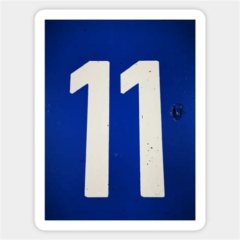 Big And Bold Number Eleven 11 Sticker Teepublic