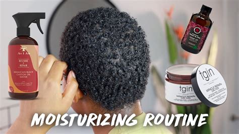 Daily Moisturizing And Growth Routine For Short Natural Hair Youtube