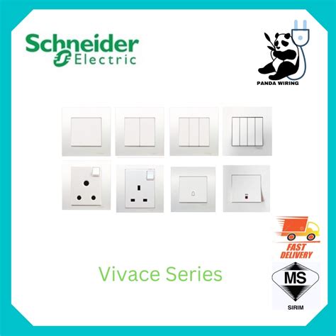 Schneider Vivace 13a Switch Socket Outlet Sirim Approved 20a Double Polebell Push Switches