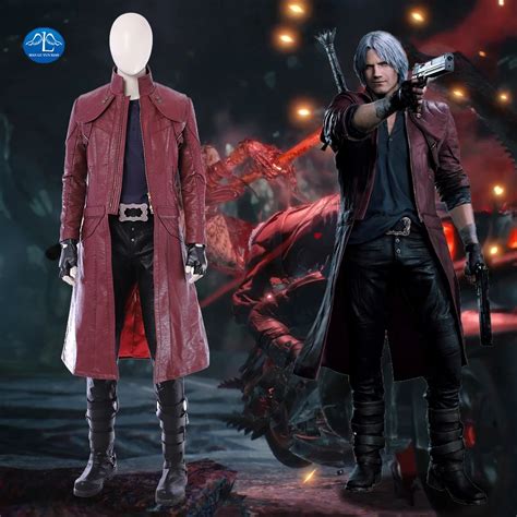 New Game DMC Devil May Cry 5 Costume Dante Cosplay Costume Deluxe