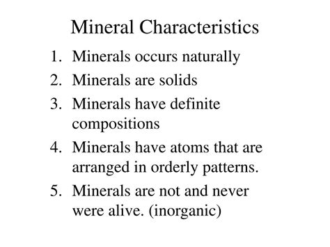 Ppt Mineral Characteristics Powerpoint Presentation Free Download Id2993338