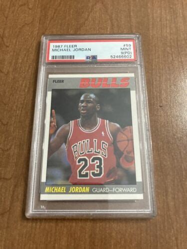 Psa 9 Pd 1987 Fleer Michael Jordan Chicago Bulls 59 Nicer EBay