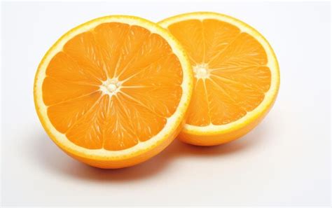 Premium AI Image Fresh Sliced Oranges Isolated On White Background