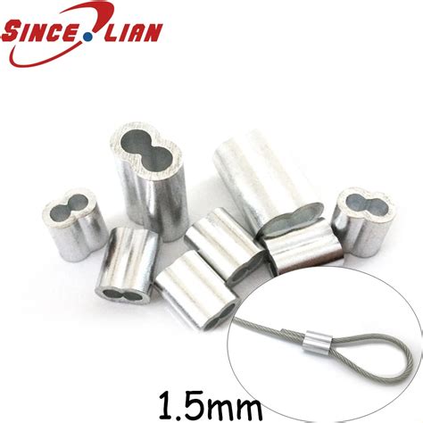 Pcs Mm M Aluminum Cable Crimps Sleeve Shape Double Hole