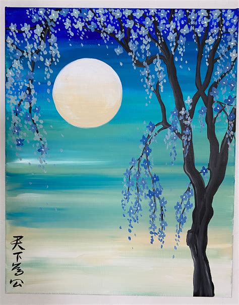 Cherry blossom painting | Etsy