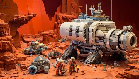 Premium Ai Image Mars Lego Play With Futuristic Space Exploration