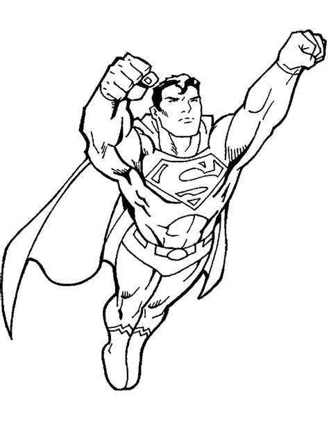 Flying Superman Coloring Page - Free Printable Coloring Pages for Kids