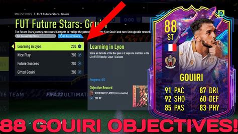 HOW TO COMPLETE FUTURE STARS GOUIRI OBJECTIVES FAST 88 Rated Amine