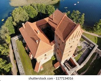 Aerial View Trakai Castle Island Castle Stock Photo 1177134016 ...