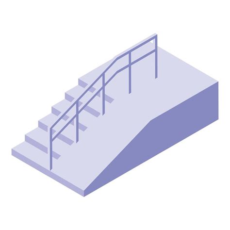 Accessible Stairs Icon Isometric Vector Wheelchair Access