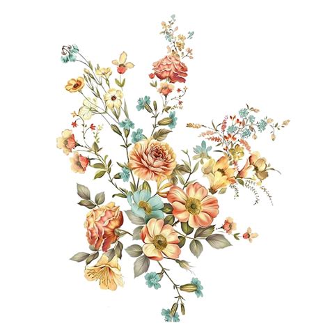 Illustration Vectorielle De Beau Bouquet Ensemble Floral Feuille De