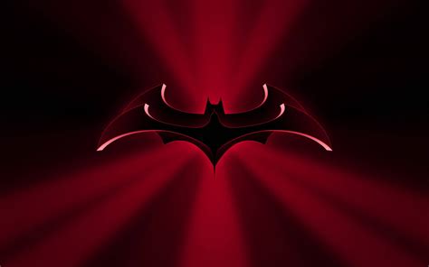 Download DC Comics Batman Logo In Red Wallpaper | Wallpapers.com