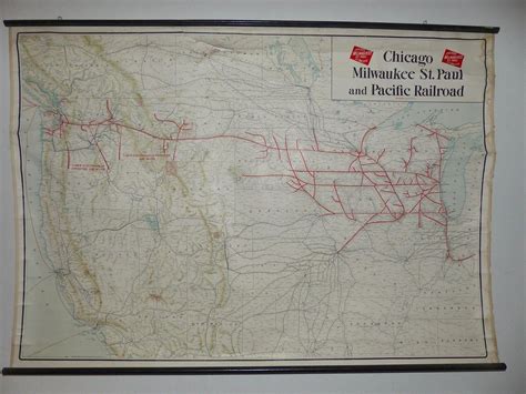 Milwaukee Road Railroad System Map from 1928 | #1926674249