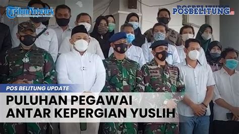 Puluhan Pegawai Antar Kepergian Yuslih Seusai Jabat Bupati Belitung