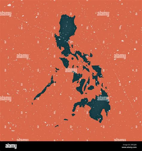 Philippines Vintage Map Grunge Map Of The Country With Distressed