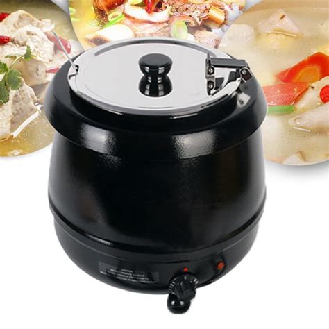 Itop Bs W1c 10 Liter Electric Soup Kettle Pots Warmer Hinged Lid Stainless Steel Soup Pot Buffet