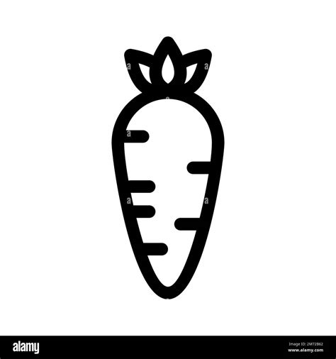 Carrot Icon Outline Carrot Vector Icon For Web Design Isolated