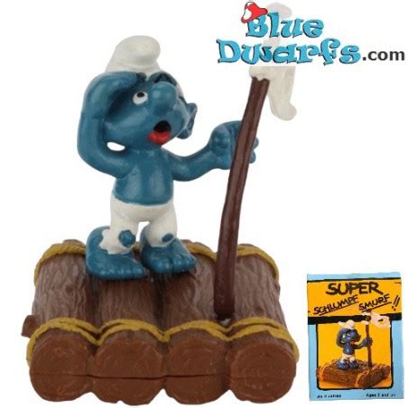 Smurf Op Vlot Supersmurf Mib Schleich Cm