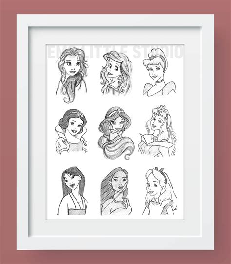 How To Draw Disney Princesses Faces Step By Step