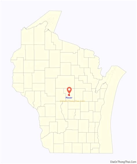 Map of Plover village, Wisconsin - Thong Thai Real