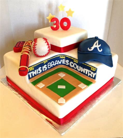 Baseball Cake Pics Atlanta Braves Baseball Stadium Cake The Hat Is