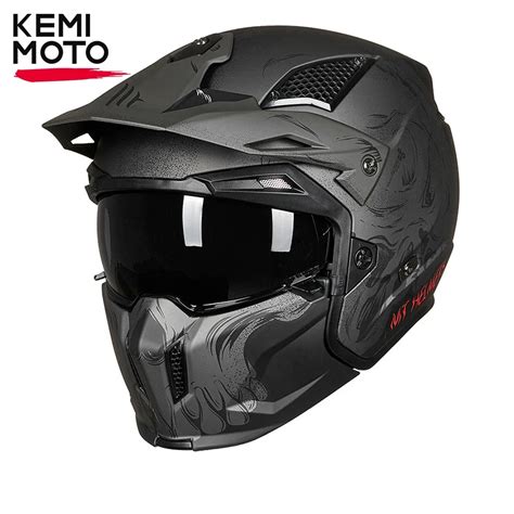 Motosiklet Kask A K Tam Y Z Mod Ler Ayr Labilir Maske Moto Kask Ece