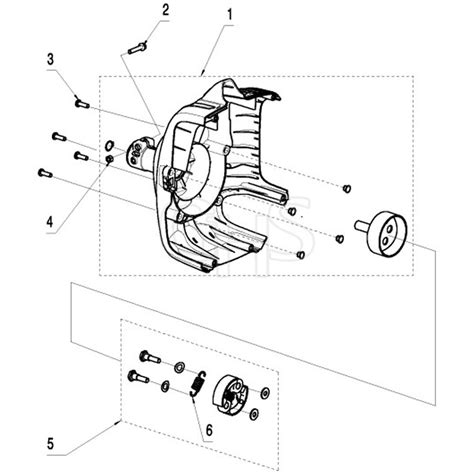 McCulloch B26 PS 2014 02 Clutch Cover Parts Diagram GHS