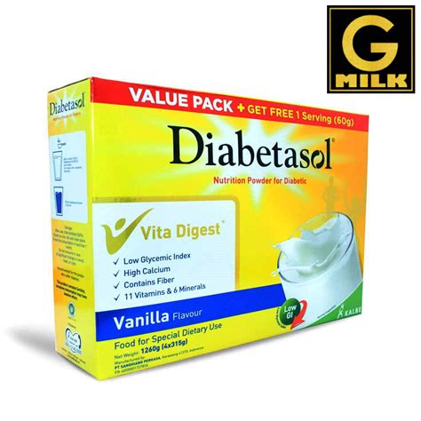 Diabetasol Milk For Diabetic Vanilla Flavor Lazada Ph