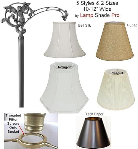 Uno Lamp Shades For Floor Lamps Wthreaded Screw On Socket Fitter 5 Styles 10 12w Burlap