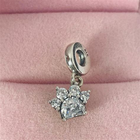 Pandora Jewelry Pandora New Sparkling Pet Paw Print Dangle Charm